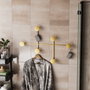 Wallity Dama-A Gancho de pared metálico dorado